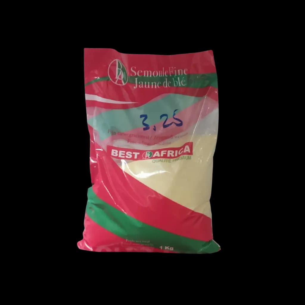 Ba Semoule de Ble Fine Jaune 1 KG