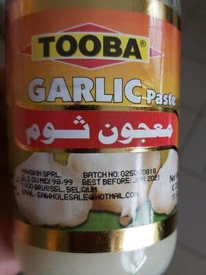 Tooba Knoflook Paste 330 G