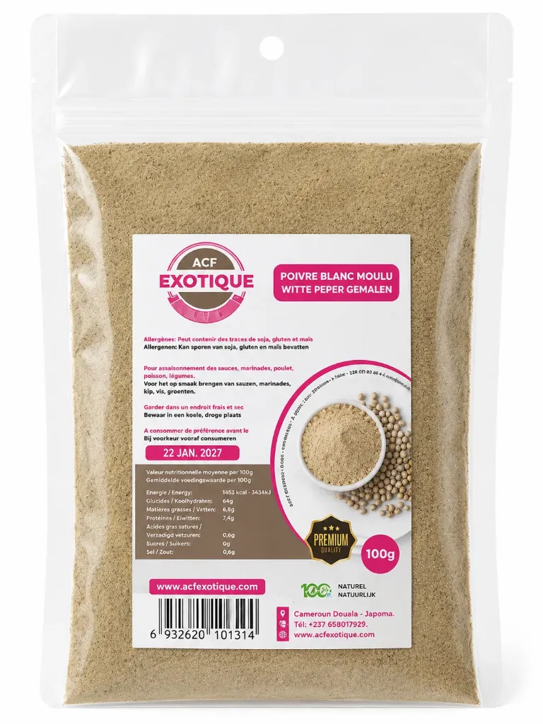 Acf Peper Wit Gemalen 100 G