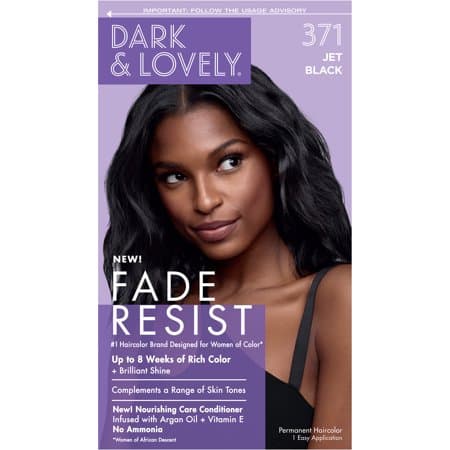 SoftSheen-Carson Dark & Lovely Fade Resist Adult Hair Color 371 Jet Noir