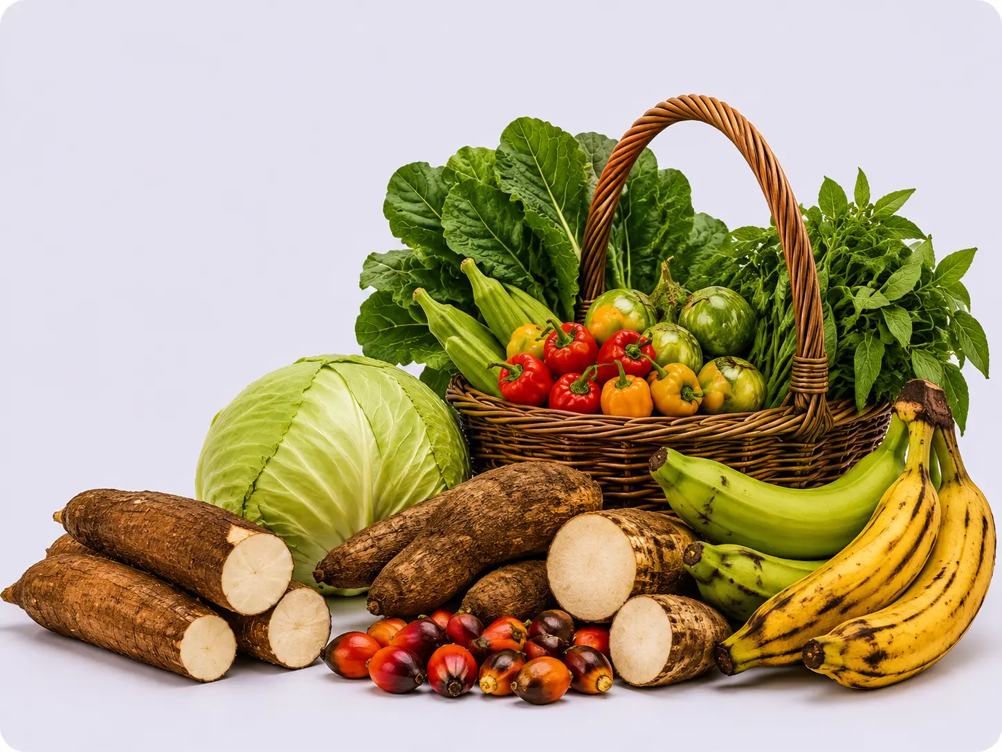 Sélection de saveurs d'Afrique et d'Asie : épices, plantain, manioc — Nkoh Shop